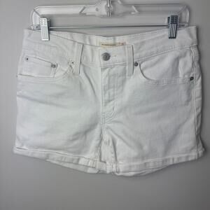 Levi's Women's White Mid-Length Jean Shorts - Size 30